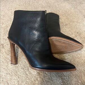 Vince Camuto Black Heeled Boots with Pointed Toe